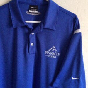 Nike Shirt Mens XL Blue Dri Fit Golf Polo Short Sleeve Light Pinnacle Vodka